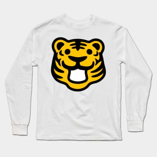 Tiger Face Emoticon Long Sleeve T-Shirt
